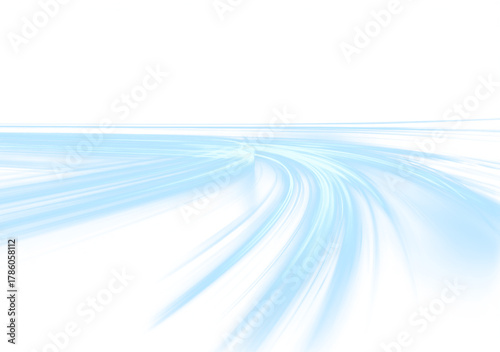 Glowing blue light trails weave across the dark background, forming a flowing stream of energy and motion. Neon accents shimmer with intensity. A futuristic vision of digital speed. PNG