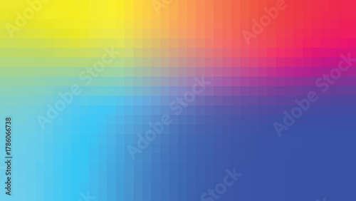 Pixelated gradient background yellow to blue abstract