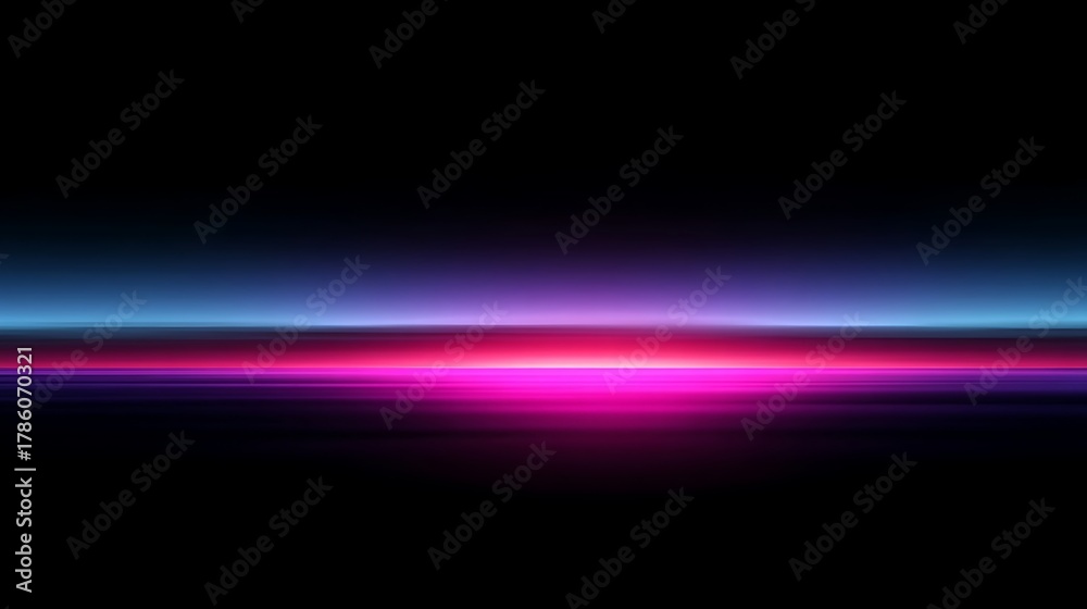 Fototapeta premium Abstract Neon Light Streaks on Black Background Vibrant Futuristic Digital Art