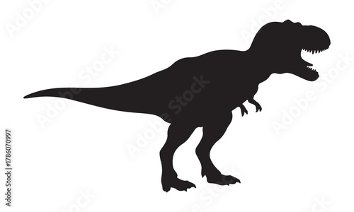 Tyrannosaurus rex dinosaur silhouette