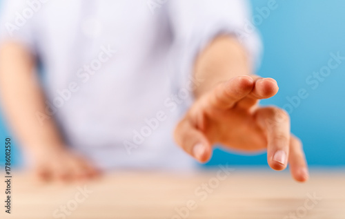 Close-up shot of a person's...