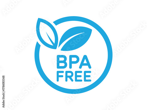 Bpa free symbol isolated on white background for safe and healthy products packaging