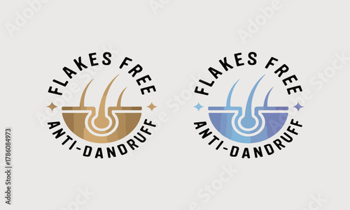 Two anti dandruff flakes free logo vector designs