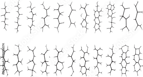 Fractal Branching Pattern Set – Organic and Algorithmic Growth Designs"
