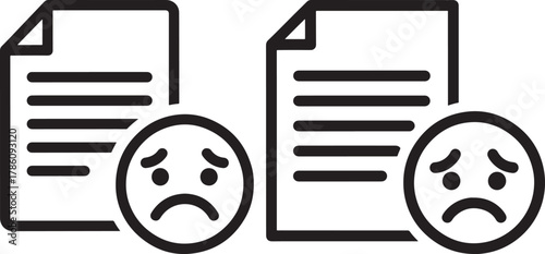 Two sad documents silhouette