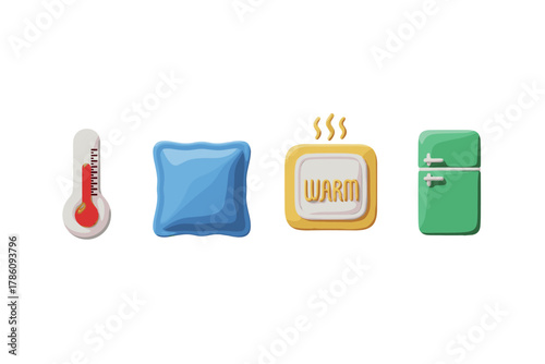 Temperature and comfort icons for home environment applications