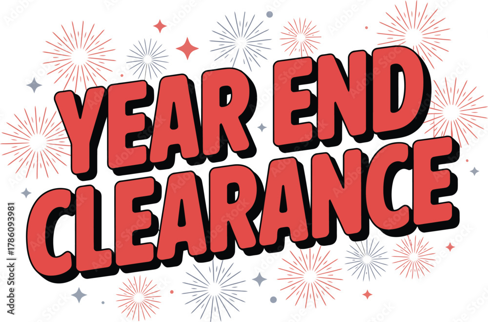 Fototapeta premium Year end clearance sale event banner design template for online promotion