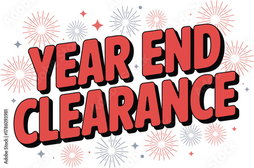 Year end clearance sale event banner design template for online promotion