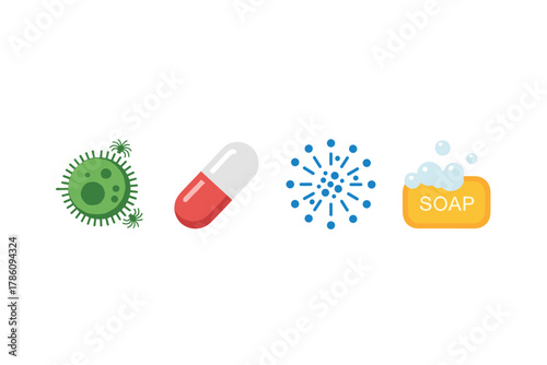 Health and hygiene essentials for virus prevention and cleanliness