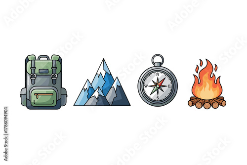 Outdoor adventure and camping essentials for exploration and travel design