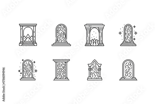 Mystical portal designs for fantasy and imaginative projects