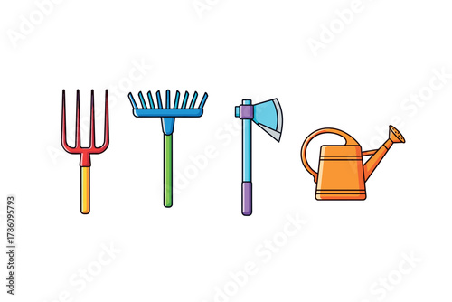 Gardening tool essentials for landscaping and horticulture design