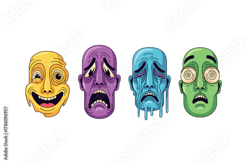 Expressive emotional faces for creative design and character illustration