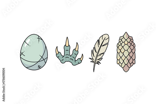 Fantasy creature elements for magical creatures design