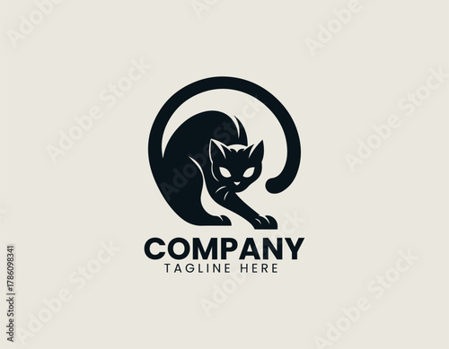 Intense flaming Jack-o'-Lantern silhouette vector logo illustration with menacing carved face. Halloween and horror mascot concept