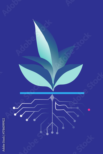 Bio Circuit Horizon Organic Tech Landscape Design.eps