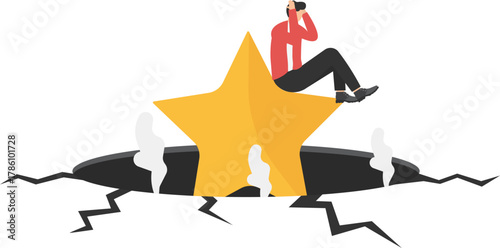 anxiety from work difficulty and overload, problem in economic crisis or pressure from too much responsibility concept
