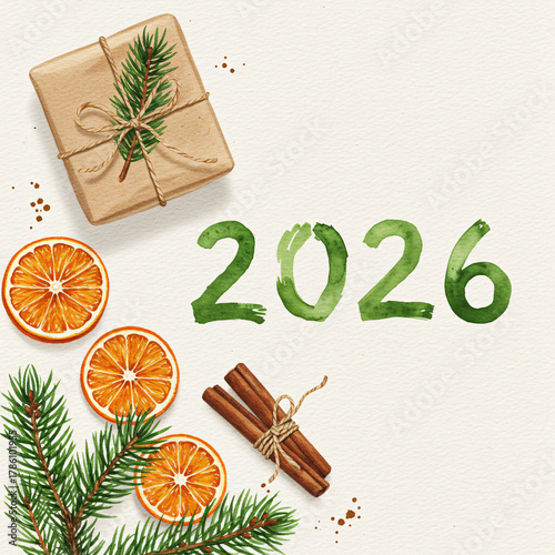 Sustainable Holiday Decor: Watercolor Christmas Elements for Eco-Friendly New Year 2026
