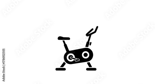 Pedal trainer black white icon 