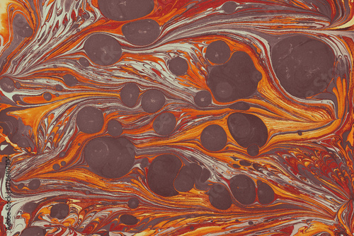 Ebru marbling effect surface pattern design for print