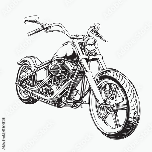 motorcycle isolated on white