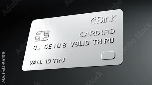Close-up of a clean white credit card with an EMV chip, symbolizing modern finance and secure cashless transactions.