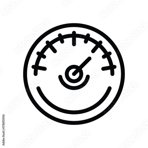 Lineart Gauge with needle hash marks and curved shape