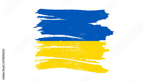 Ukrainian national flag in grunge style