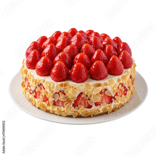 Delicious strawberry cake a feast for the eyes and taste buds perfect dessert