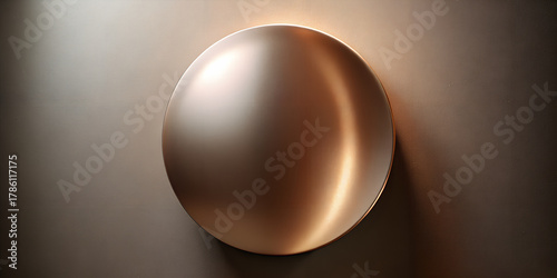 3D Luxury Round empty blank mockup Bronze Gradient background featuring soft metallic tones, subtle noise texture, and smooth light transitions. Ideal for premium branding, product display.