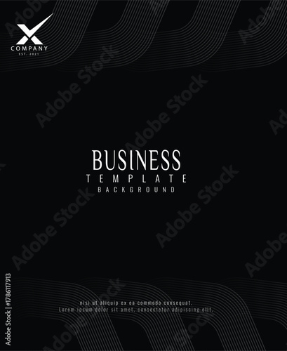 company business template black background