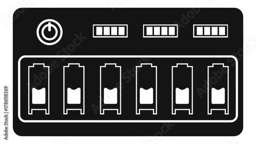 Battery charger icon isolated on white background