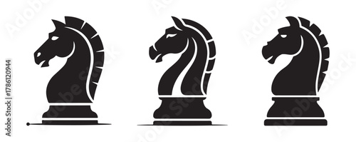 black chess horse