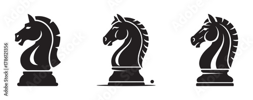 chess horse vector illustration