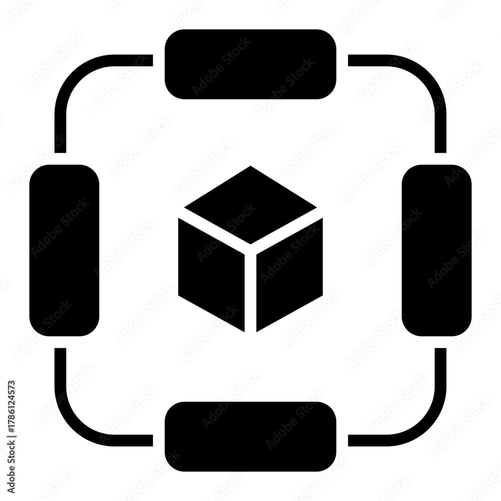 Obraz premium on chain icon