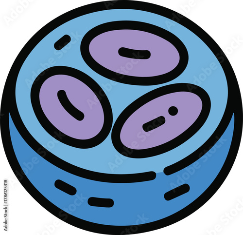 Cartoon Blood Cells In A Petri Dish red blood cells