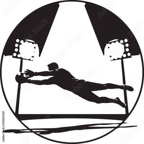 football spotlight silhouette vactor in the world 