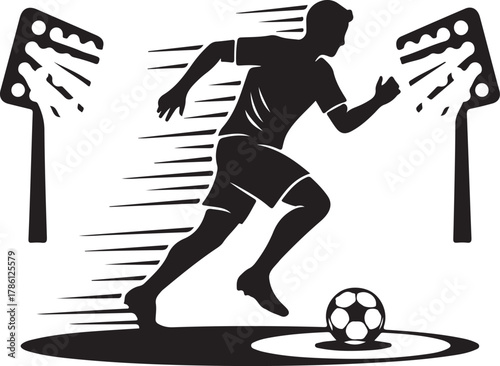 football spotlight silhouette vactor in the world 