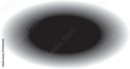 Black circle with radial gradient on white background