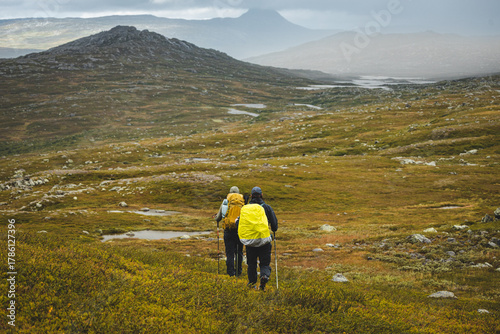 hikers in the mountains