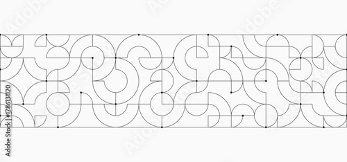 Modern abstract texture background with circles lines and dots shapes. Circles lines and dots geometric pattern for poster, header, web banner, footer, website, presentation