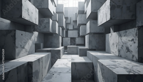 Abstract Brutalist Composition