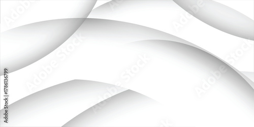 Abstract Architecture Background. Illustration of White Circular Building. Modern Geometric Wallpaper. Futuristic Technology Design