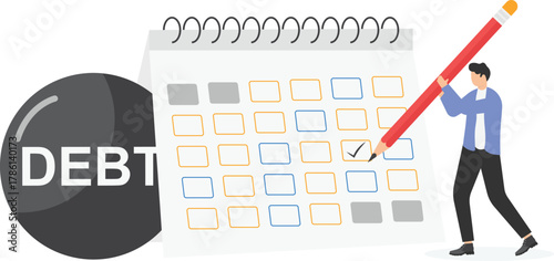 Effective management for monthly expenses, debt payment, track spending and prioritization to reach financial goal concept,

