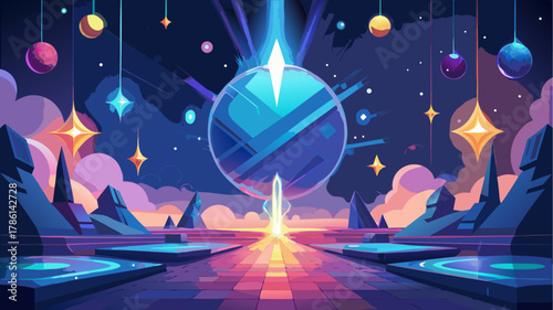 abstract background with glowing lights