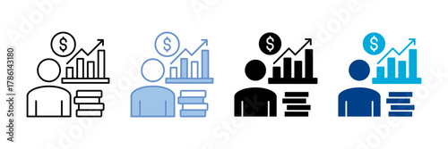 Wealth Management Icon Set Multiple Style Collection
