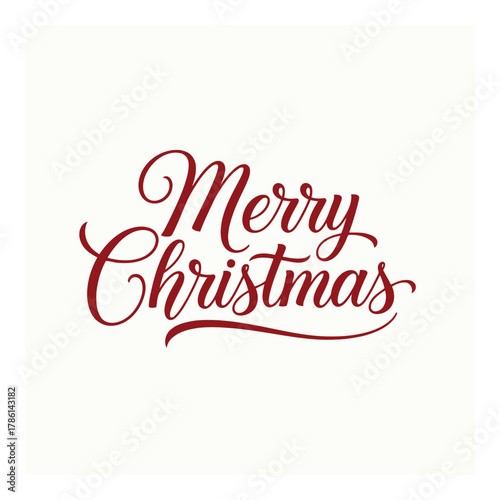 Merry christmas calligraphy text