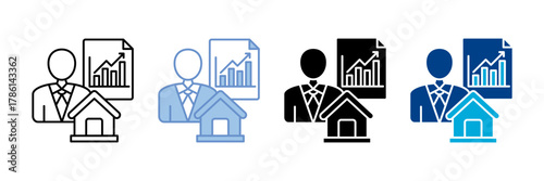 Wealth Advisor  Icon Set Multiple Style Collection