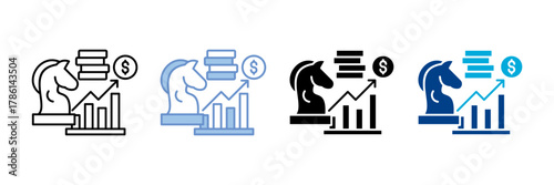 Strategy Icon Set Multiple Style Collection