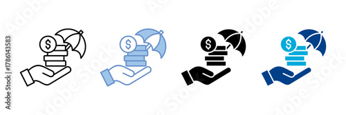 Wealth Preservation Icon Set Multiple Style Collection